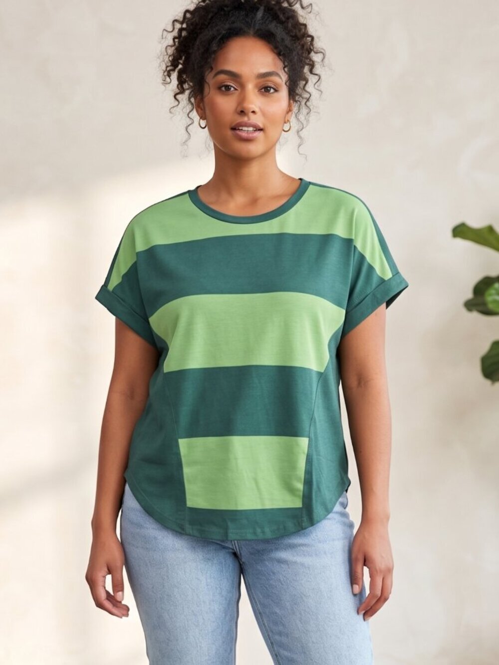 NWOT | Forest & Lime Panelled Oversized Top Dolman Sleeve Technical | Medium